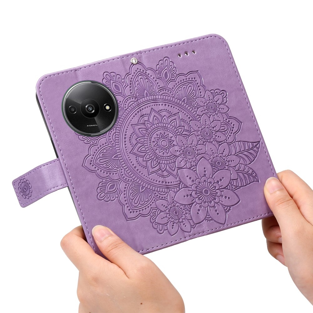 Mandala könyv tok Xiaomi Redmi A3-hoz - lila
