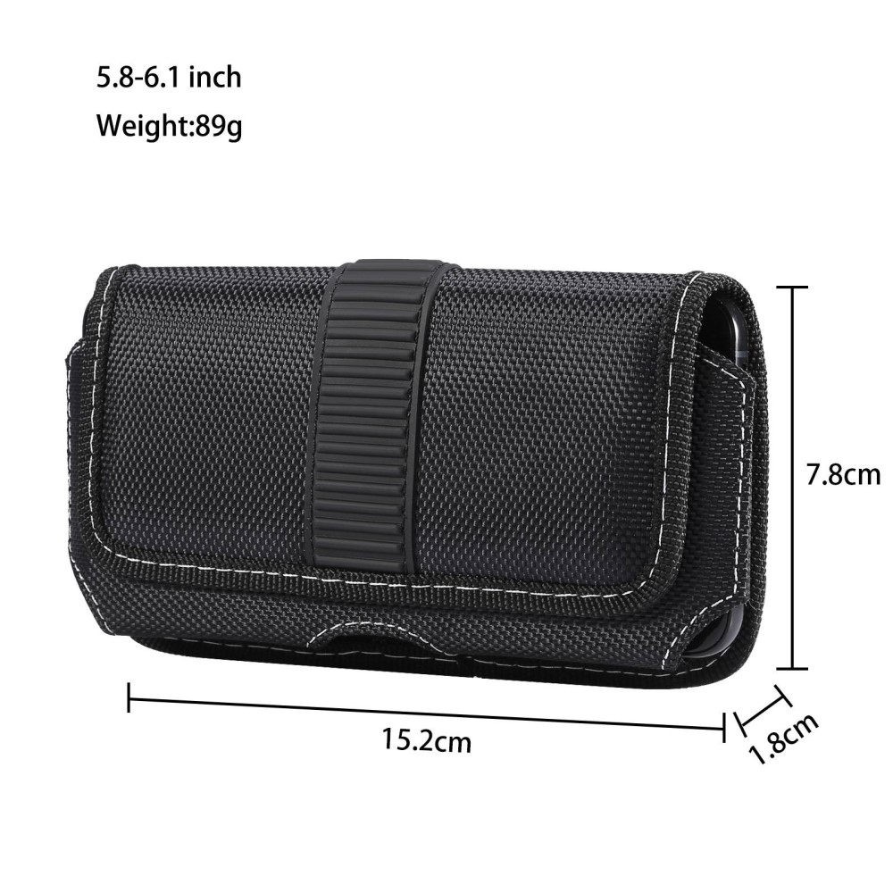 Cloth univerzális övtáska 5,8–6,1 hüvelyk – fekete