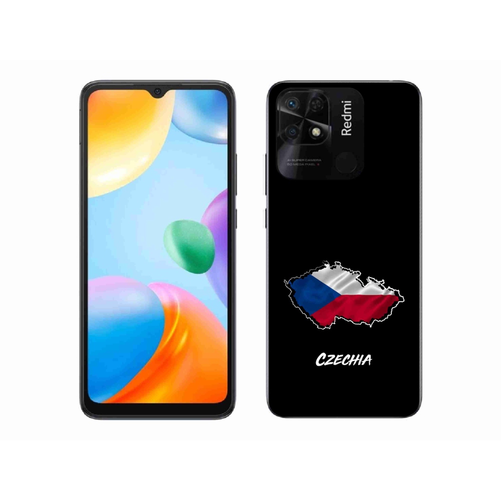 Gél borítás mmCase a Xiaomi Redmi 10C-hez - Csehország fekete háttérrel