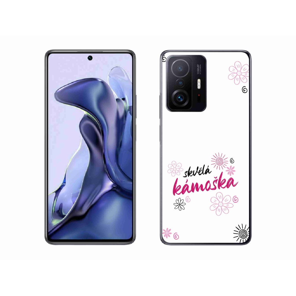 Gél borító mmCase a Xiaomi 11T Pro - nagyszerű haver fehér háttérrel