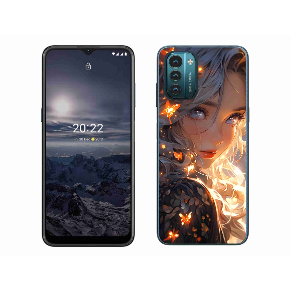 Zselés borítás mmCase a Nokia G11/G21 készülékhez - lány és pillangók