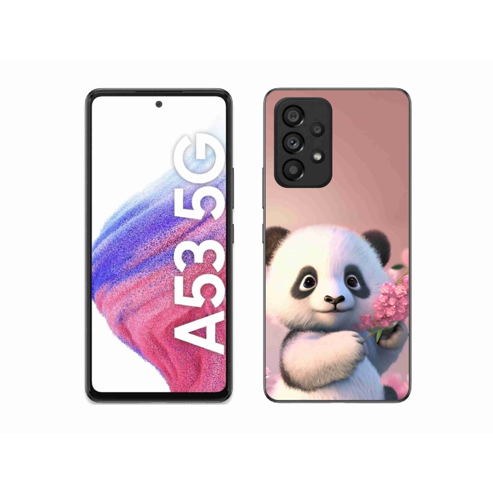 Gél borítás mmCase Samsung Galaxy A53 5G - aranyos panda