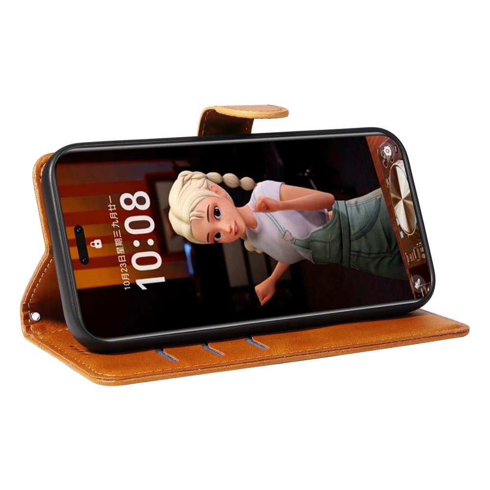 Póló alakú könyvtáska Honor Magic 7 Pro 5G számára - barna