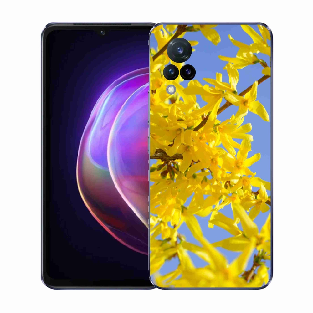 Gél borító mmCase a Vivo V21 4G/5G készülékhez - sárga virágok