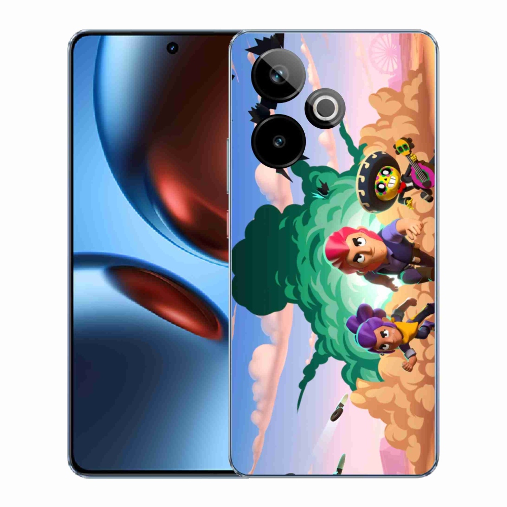 Rugalmas zselés tok mmCase képpel a Realme GT 7 5G/GT 7T 5G számára - verekedős csillagok