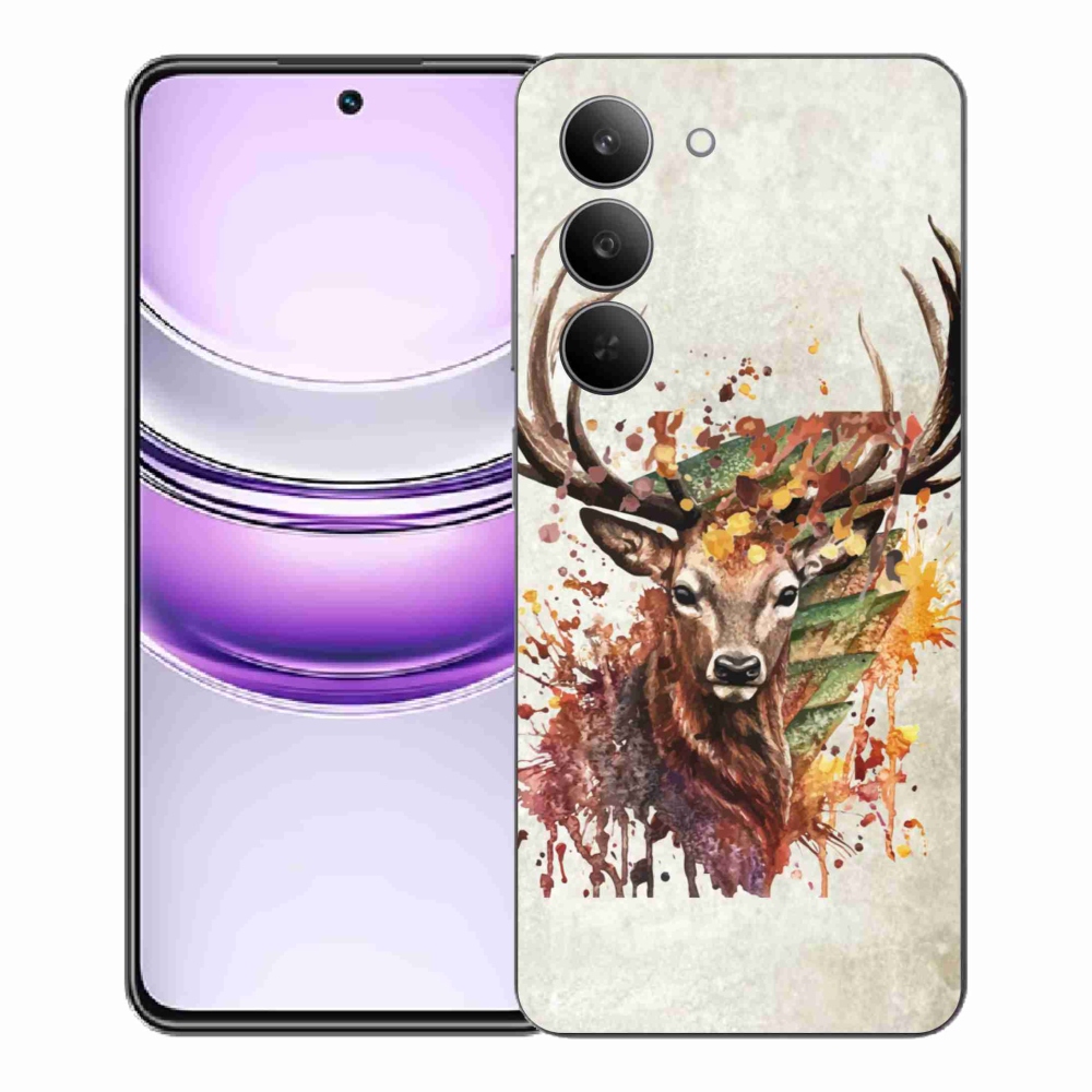 Zselés borítás mmCase a Realme 14x 5G készülékhez - szarvas 1