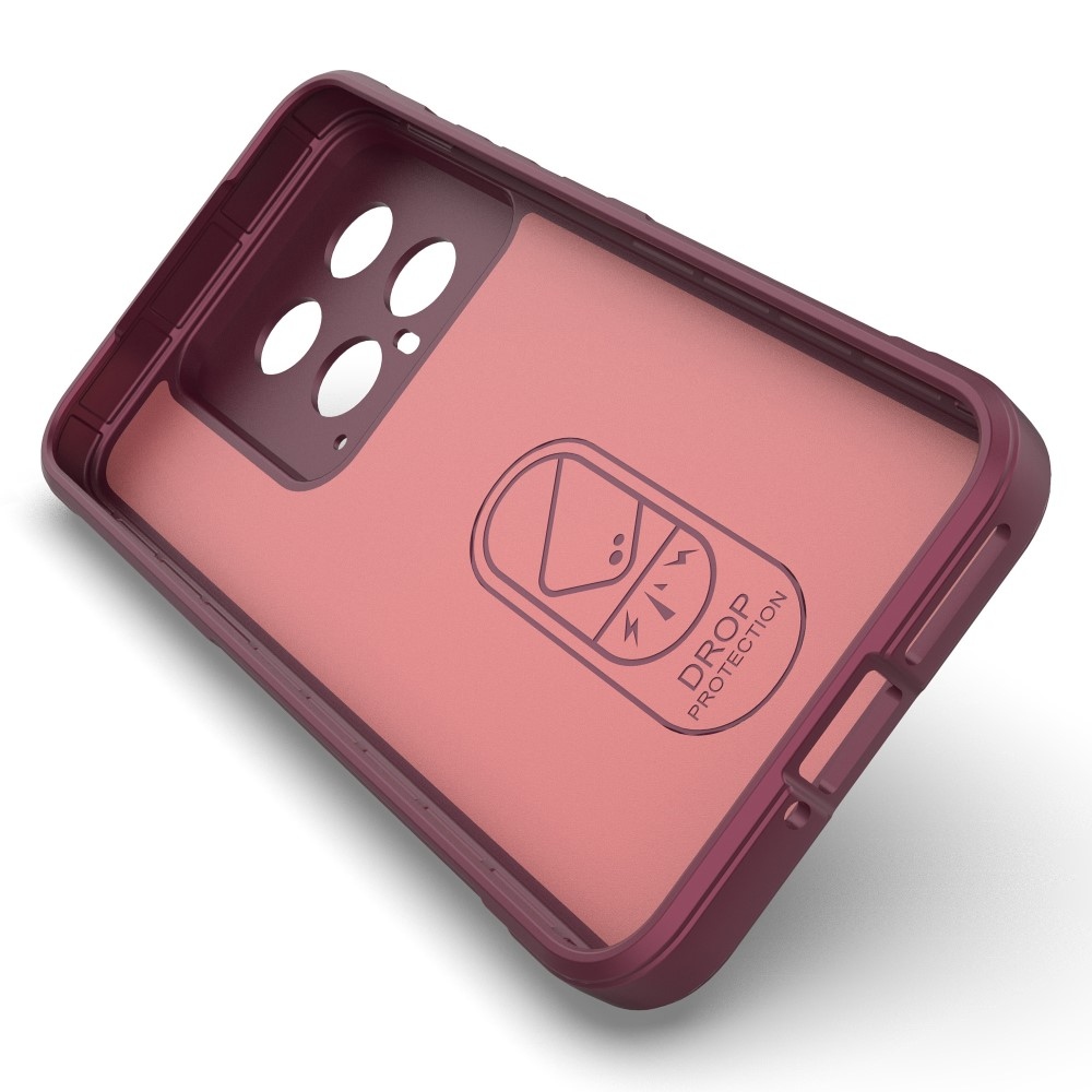 Rugg tartós zselés tok Xiaomi 14 - bordó színben