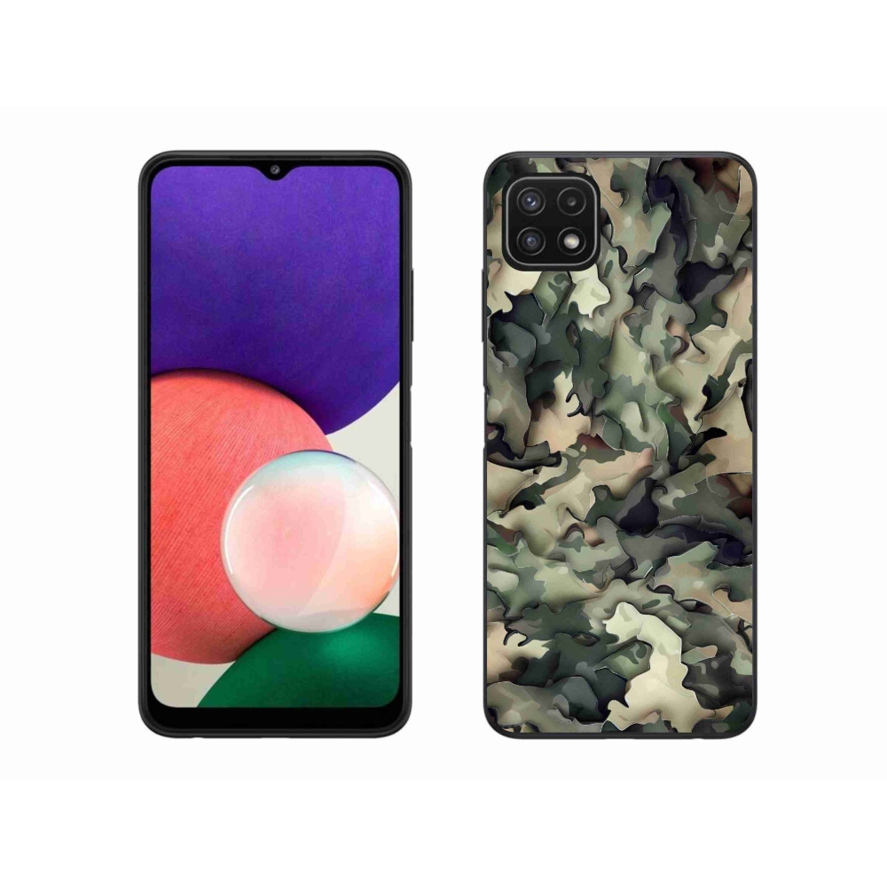 Zselés borítás mmCase Samsung Galaxy A22 5G - terepszínű minta 9