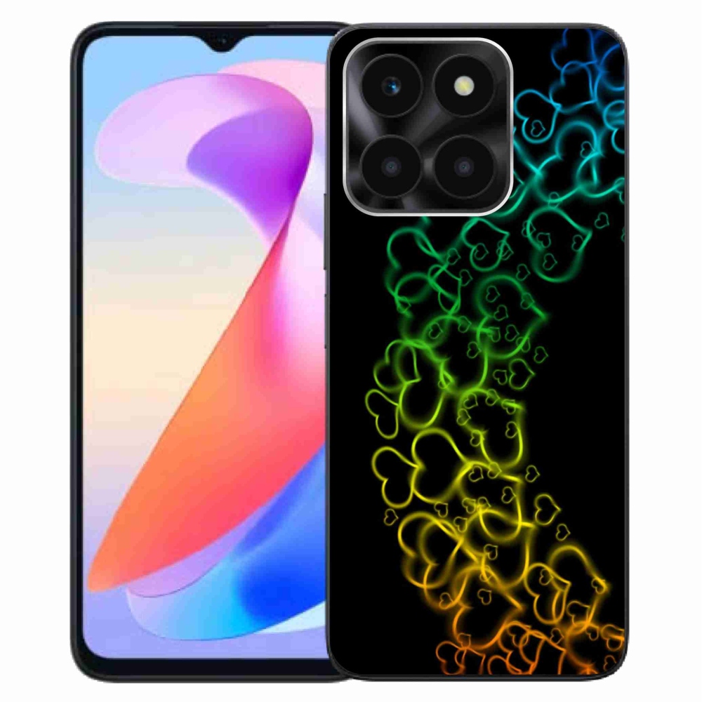 Zselés borítás mmCase a Honor X6a készülékhez - színes szívek