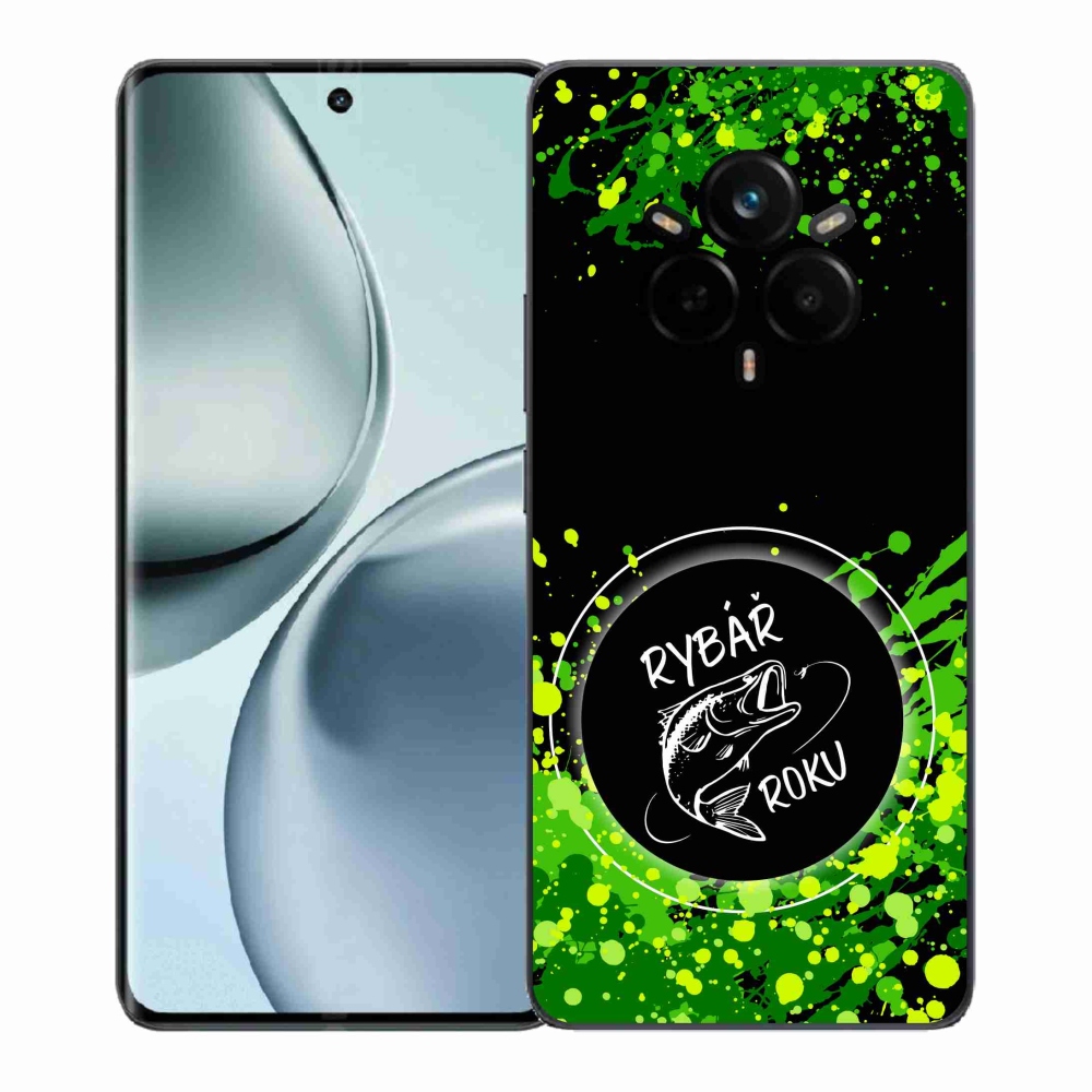 Gél borítás mmCase a Realme 14 Pro 5G-n - az év halászának fekete háttere