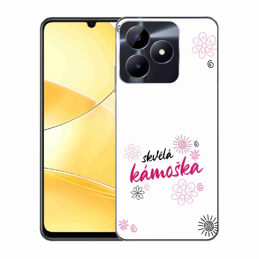 Zselés borító mmCase a Realme C51/C53 készülékhez - nagyszerű pár fehér háttérrel