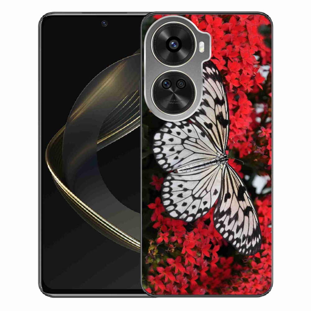 Zselés borítás mmCase a Huawei Nova 12 SE-hez - fekete-fehér pillangó 1