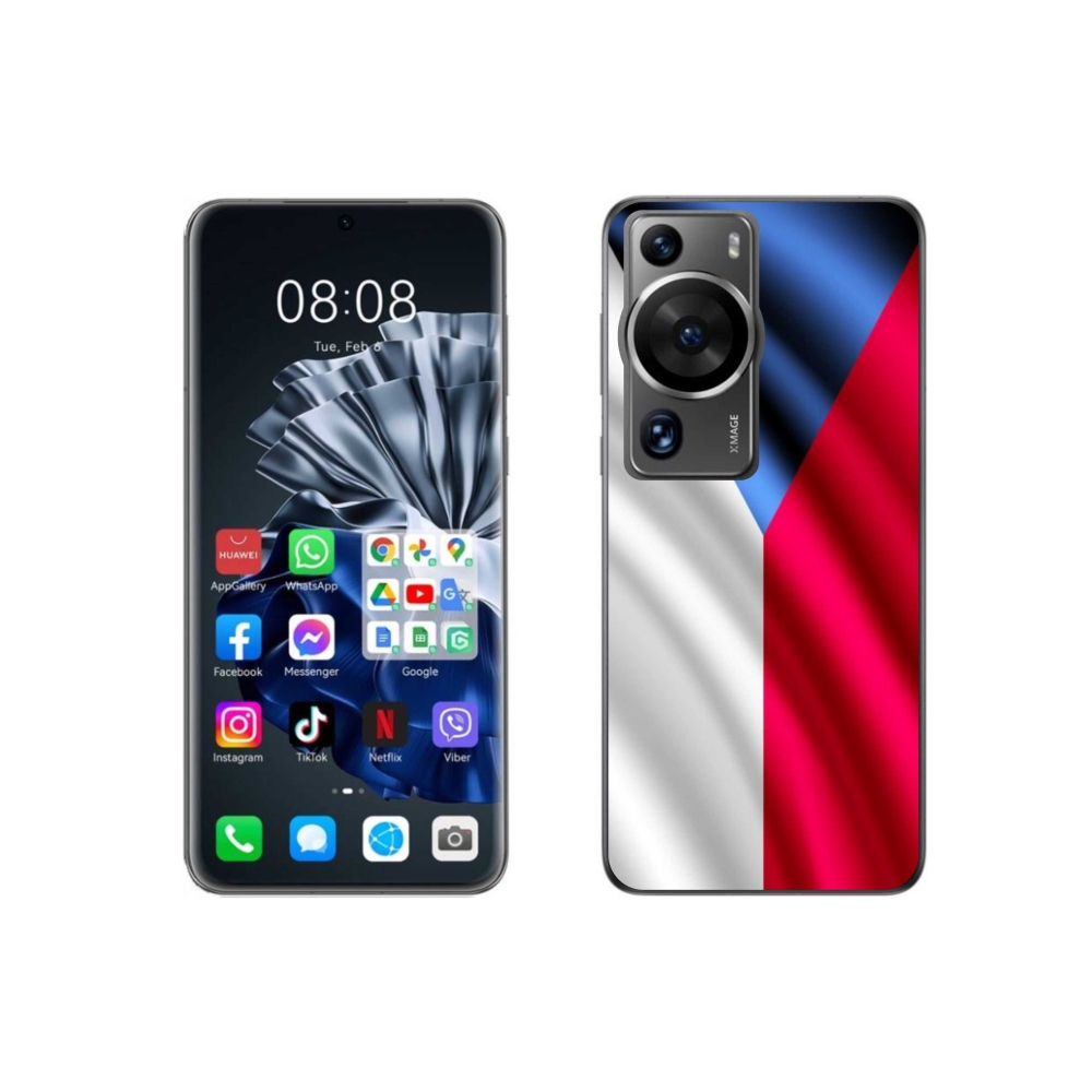 Gél borítás mmCase a Huawei P60 Pro számára - cseh zászló