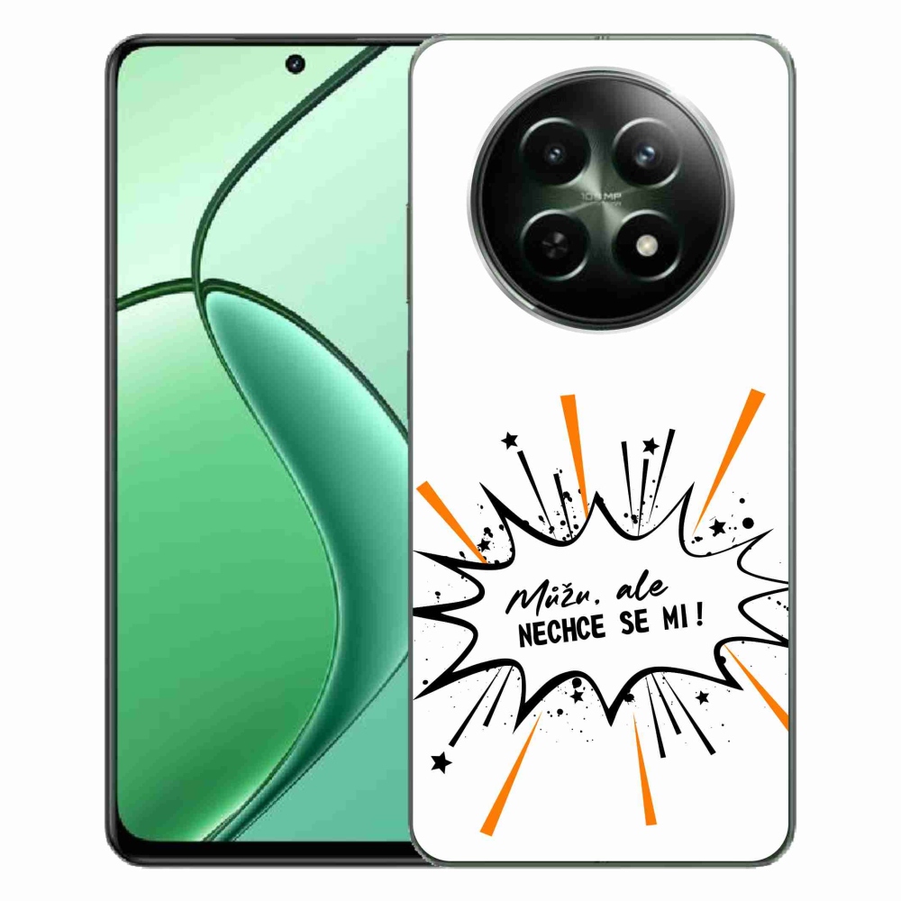 Gél borító mmCase a Realme 12 5G/12x 5G készülékhez - vicces szöveg 11 fehér háttérrel