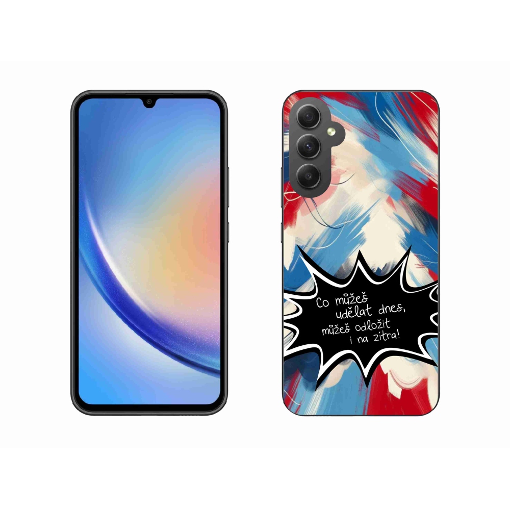 Gél borító mmCase Samsung Galaxy A34 5G - vicces szöveg 9 fekete háttér