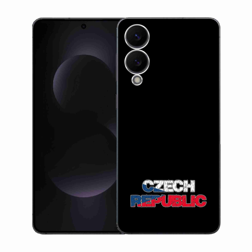 Gél borítás mmCase Samsung Galaxy S25 Edge - Csehország fekete háttérrel