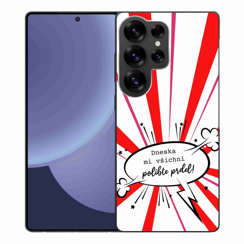 Gél borító mmCase Samsung Galaxy S25 Ultra készülékhez - vicces szöveg 15 fehér háttér