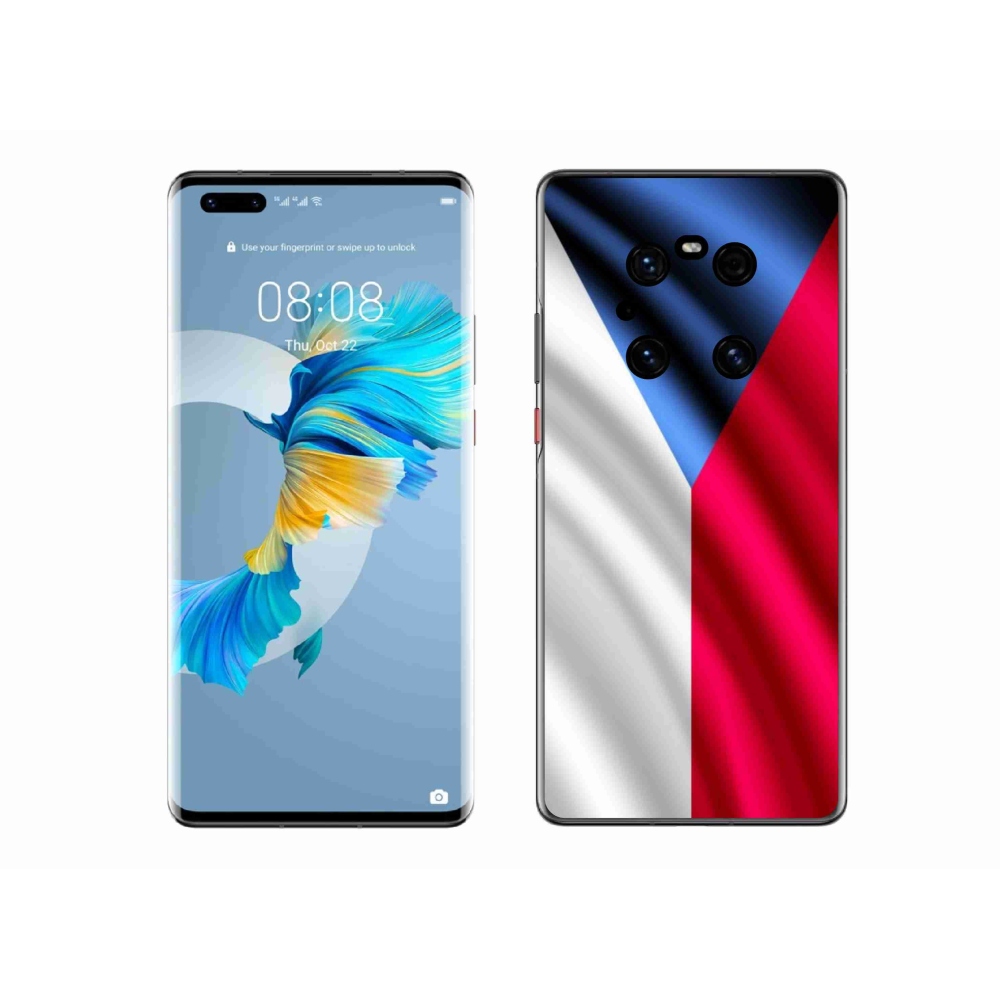 Gél borítás mmCase mobiltelefonhoz Huawei Mate 40 Pro - cseh zászló