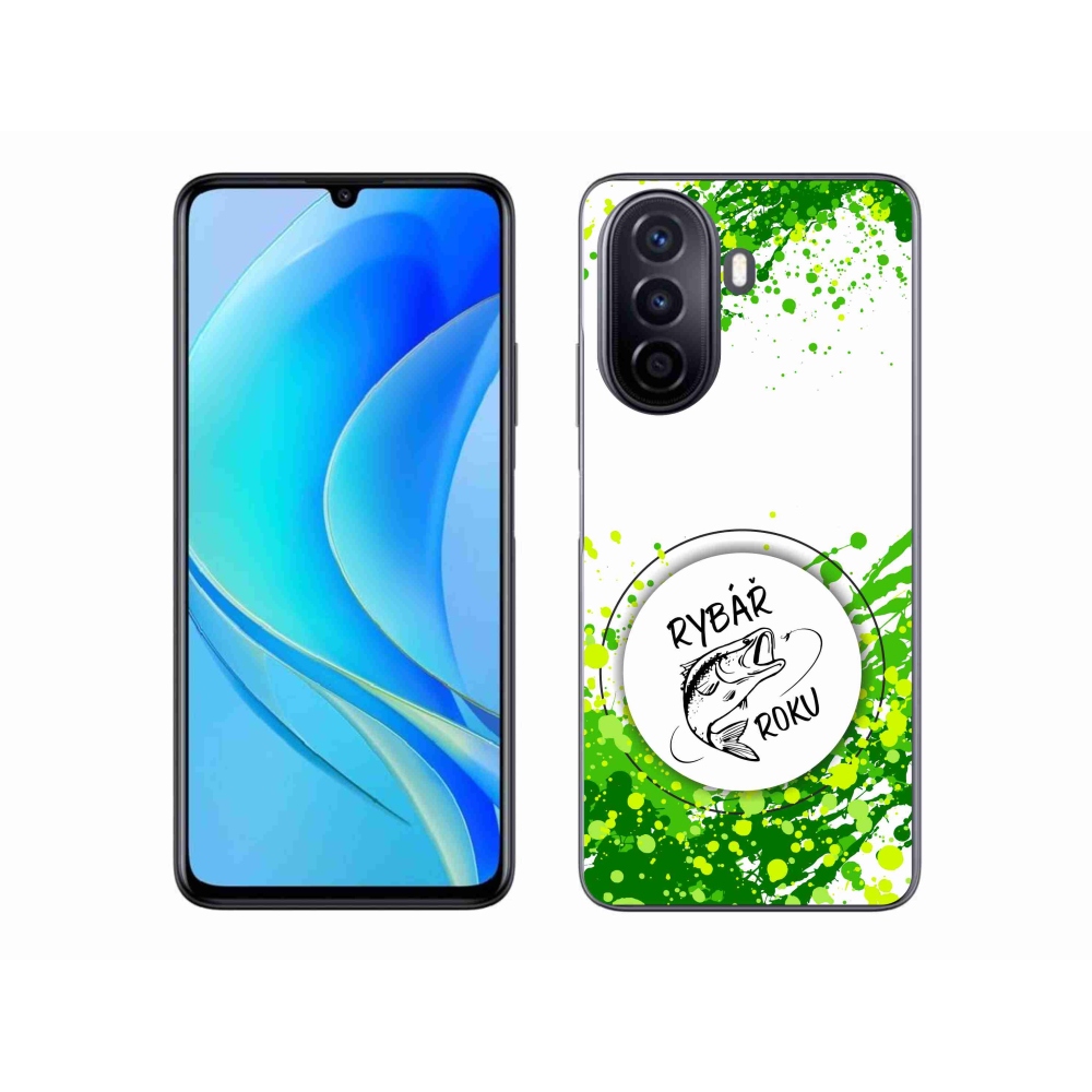 Gél borító mmCase a Huawei Nova Y70-en - az év horgásza fehér háttérrel