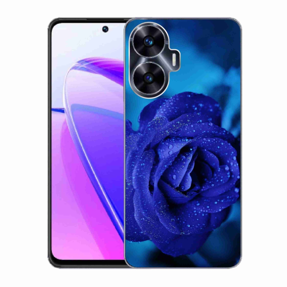 Gél tok mmCase a Realme C55 készülékhez - kék rózsa