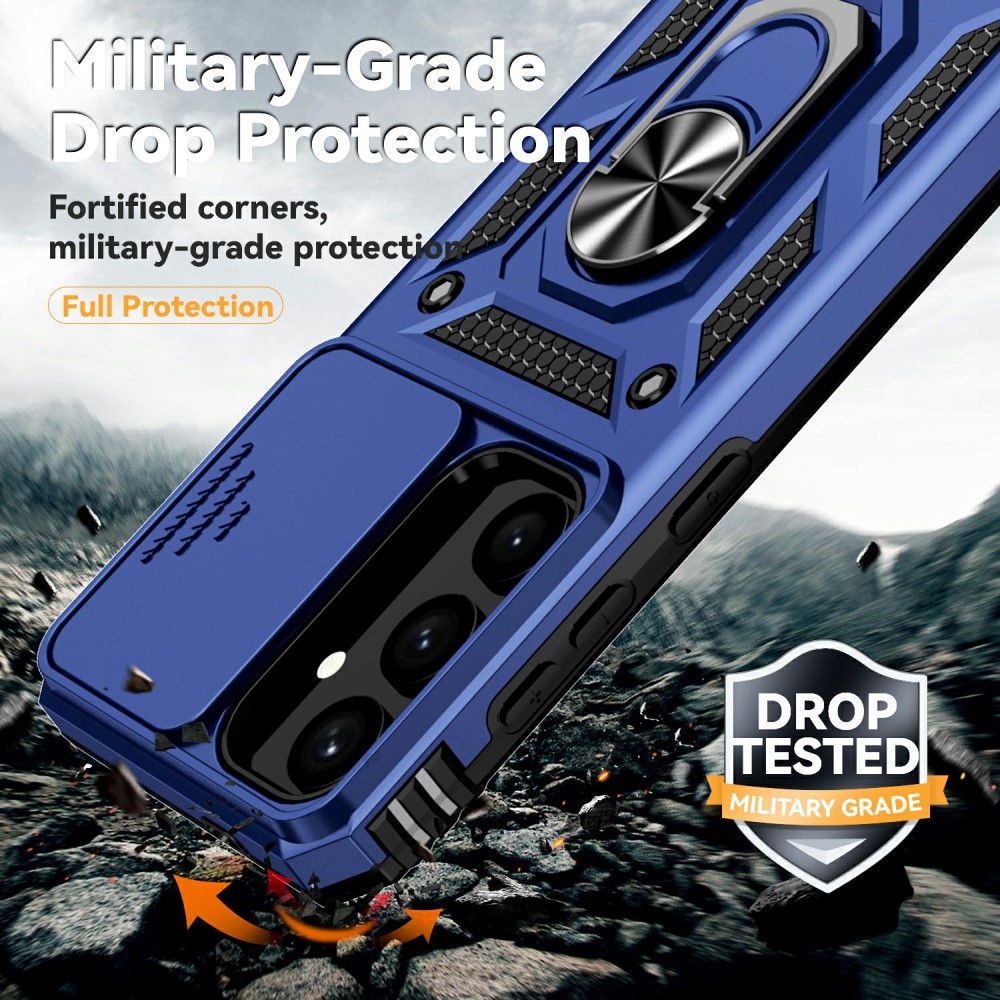 Gyűrűálló borítás Samsung Galaxy S25 készülékhez - kék