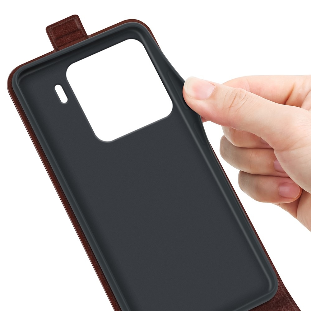 Függőleges könyvtáska Xiaomi 15-öshöz - barna