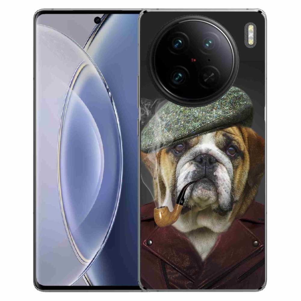 Zselés borítás mmCase a Vivo X90 Pro-hoz - kutya csővel