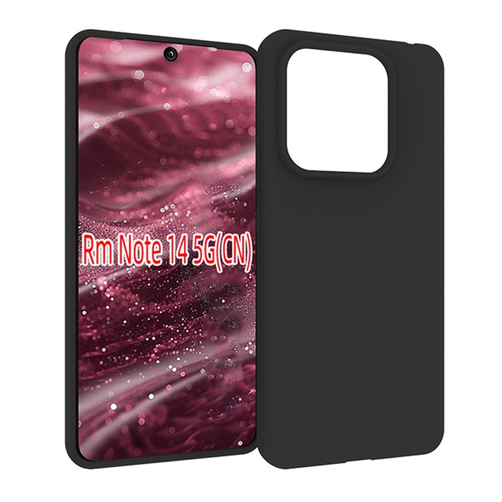 Matt zselés tok Xiaomi Redmi Note 14 5G-hez - fekete