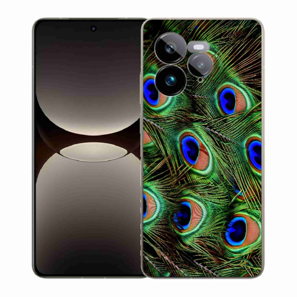 Zselés borítás mmCase a Realme GT 7 Pro 5G számára - pávatoll