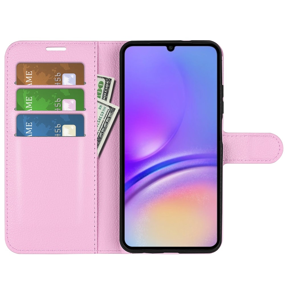 Litchi könyv tok Samsung Galaxy A07 4G - rózsaszínű