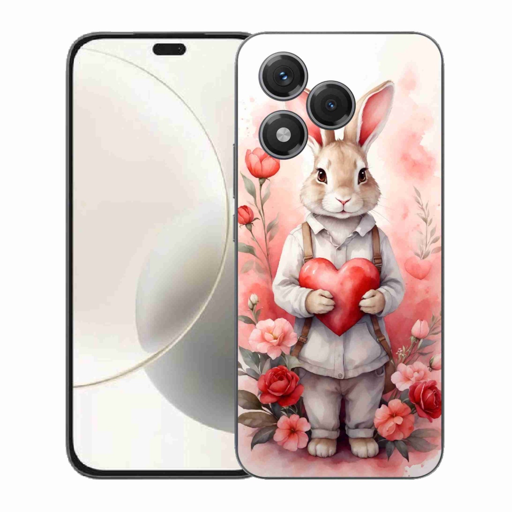 Zselés borítás mmCase a Honor 400 Lite-hoz - nyúl szívvel