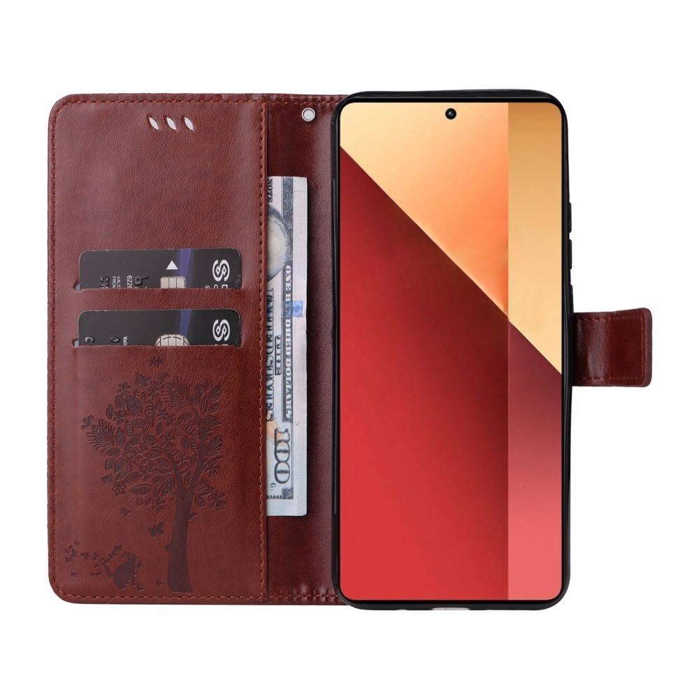 Fák könyv tokja Xiaomi Redmi Note 13 Pro 4G/Poco M6 Pro - barna