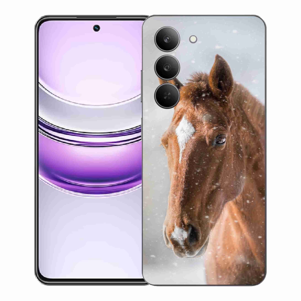 Zselés borítás mmCase a Realme 14x 5G készülékhez - barna ló 2