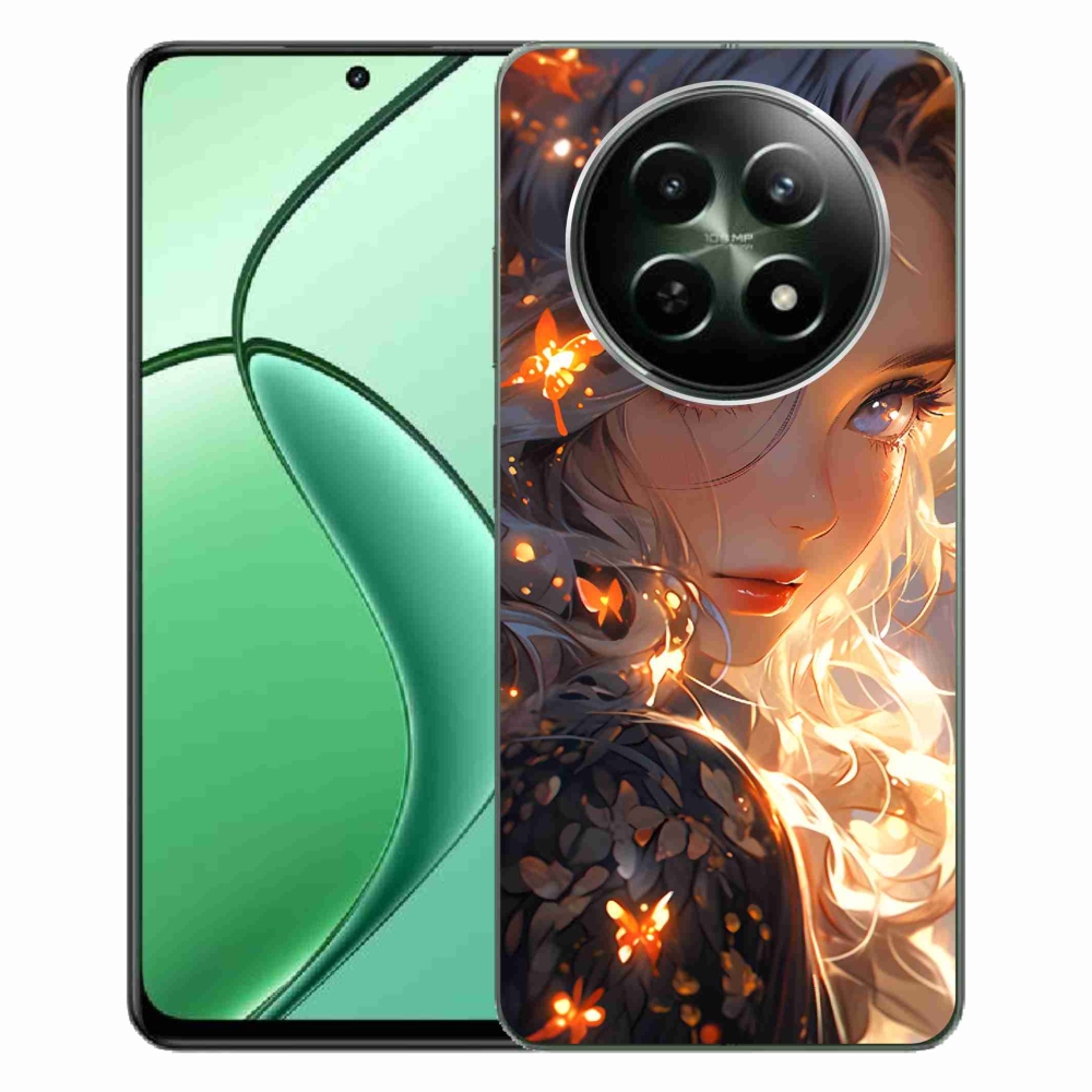 Gél borító mmCase a Realme 12 5G/12x 5G készülékhez - lány és pillangók