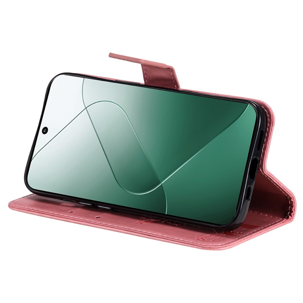 Fák könyv tokja Xiaomi 14 - rózsaszín