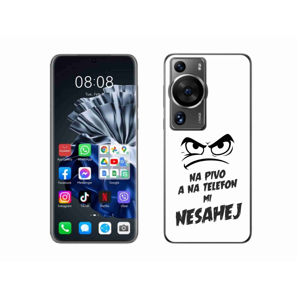 Gél borítás mmCase a Huawei P60 Pro készülékhez - sör motívum 2 fehér háttér