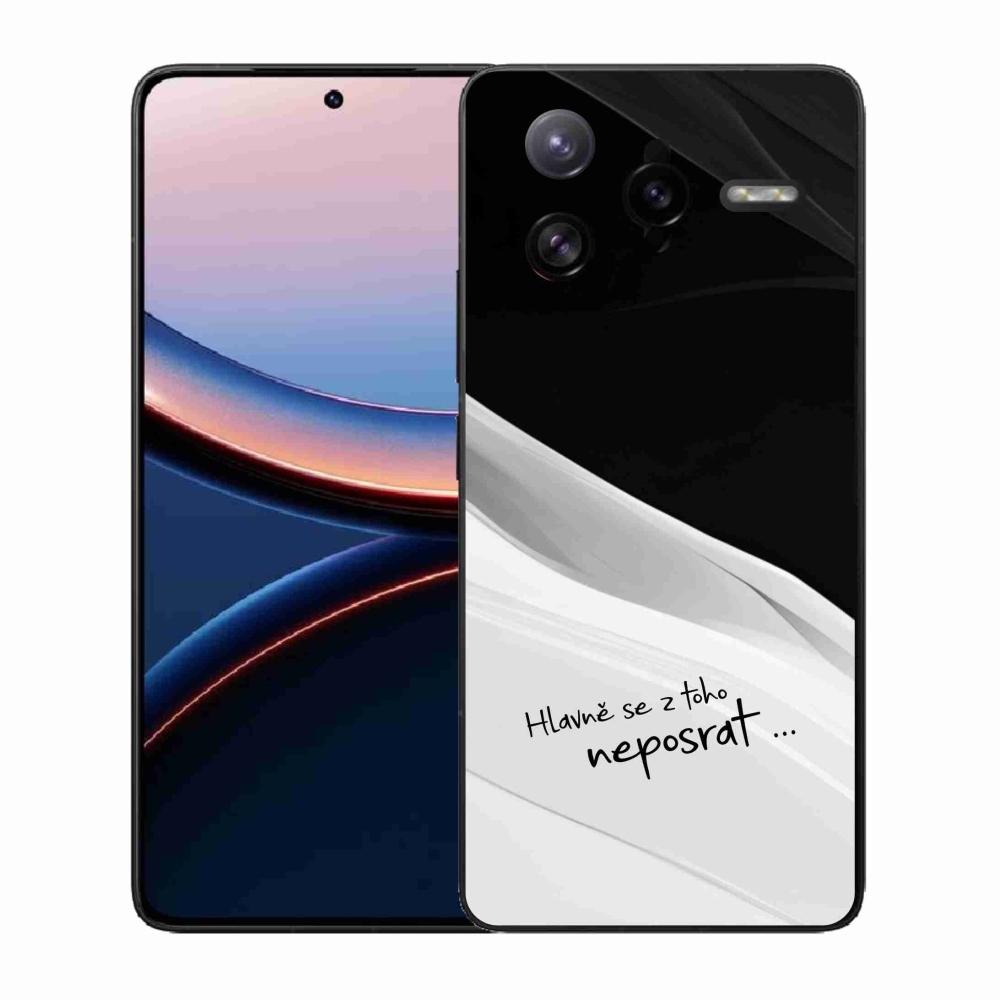 Gél borító mmCase a Xiaomi Poco F7 Ultra számára - vicces szöveg 13 fehér és fekete háttérrel