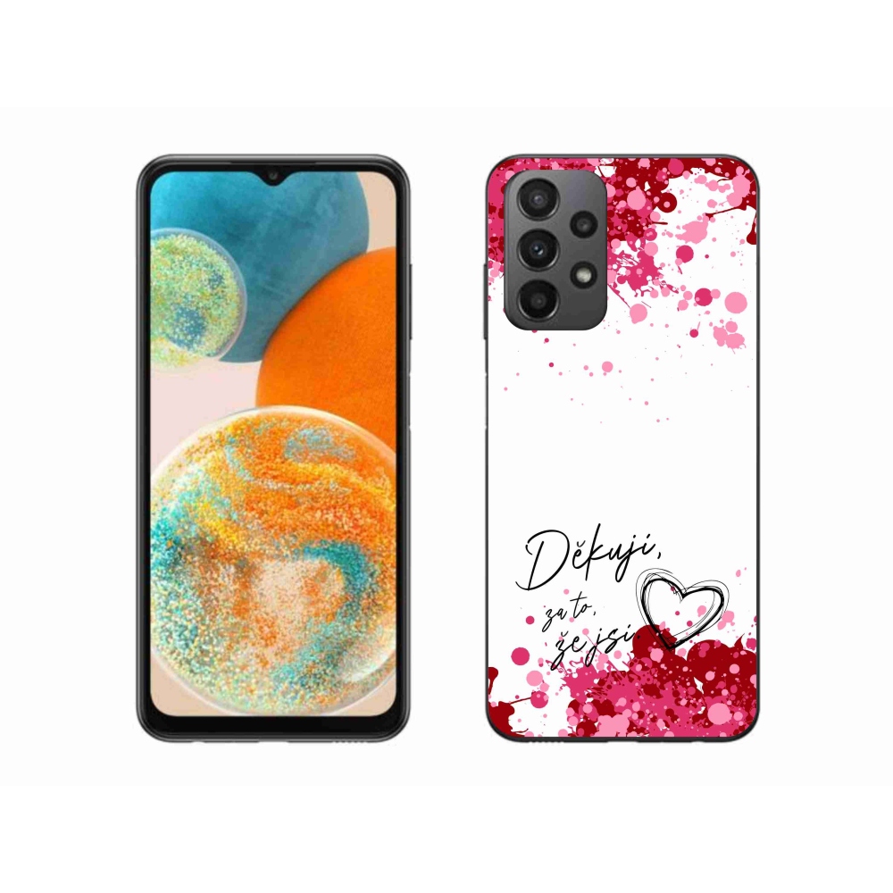 Gél borítás mmCase Samsung Galaxy A23 4G/5G - love text 2 fehér háttér