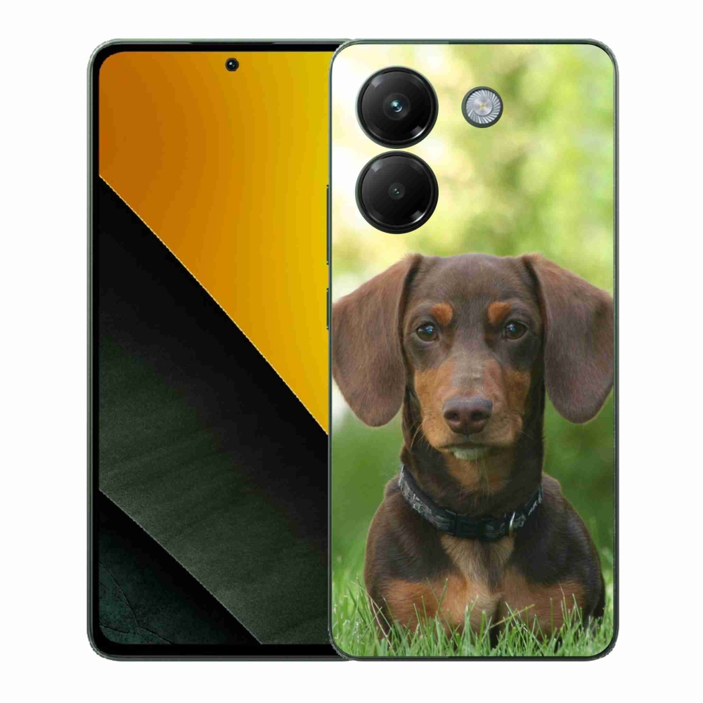 Gél borítás mmCase a Xiaomi Poco M7 Pro 5G-hez - barna tacskó