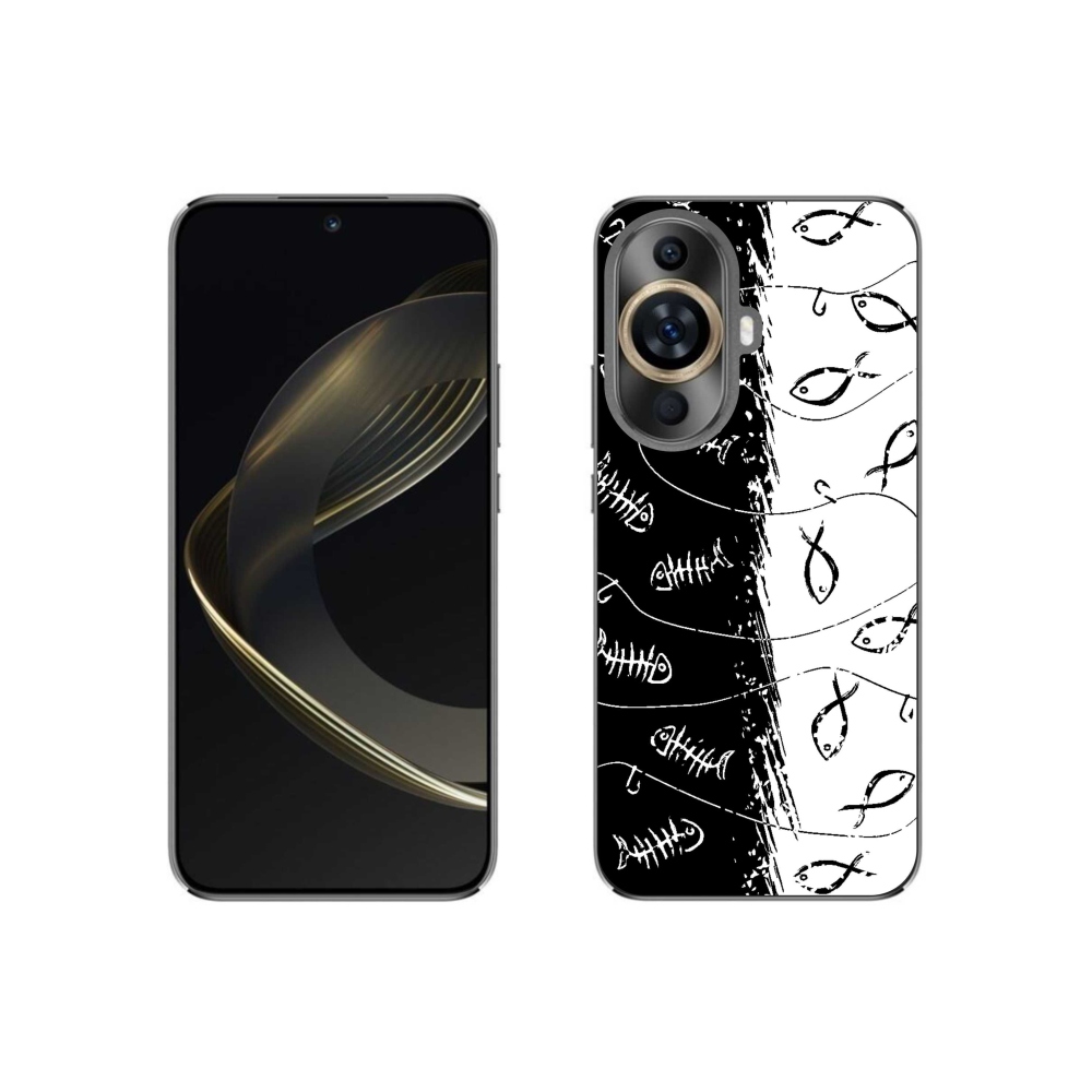 Gél borító mmCase a Huawei Nova 11-en - csontvázak és halak