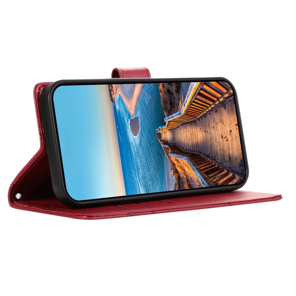 Line könyvtáska a Realme 12 5G/12x 5G készülékhez - piros színű