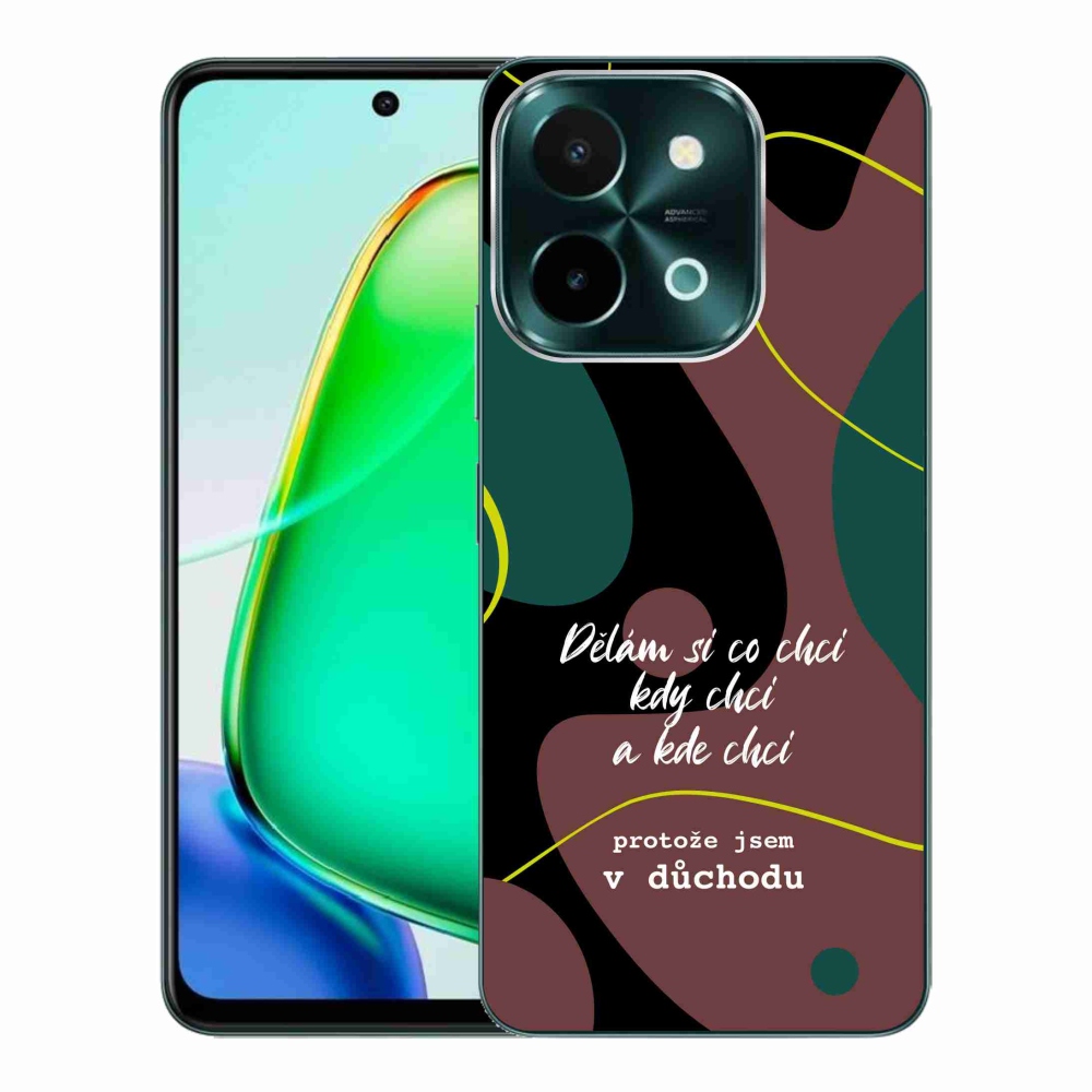 Gél borító mmCase a Vivo Y28 készülékhez - vicces szöveg 10 fekete háttér