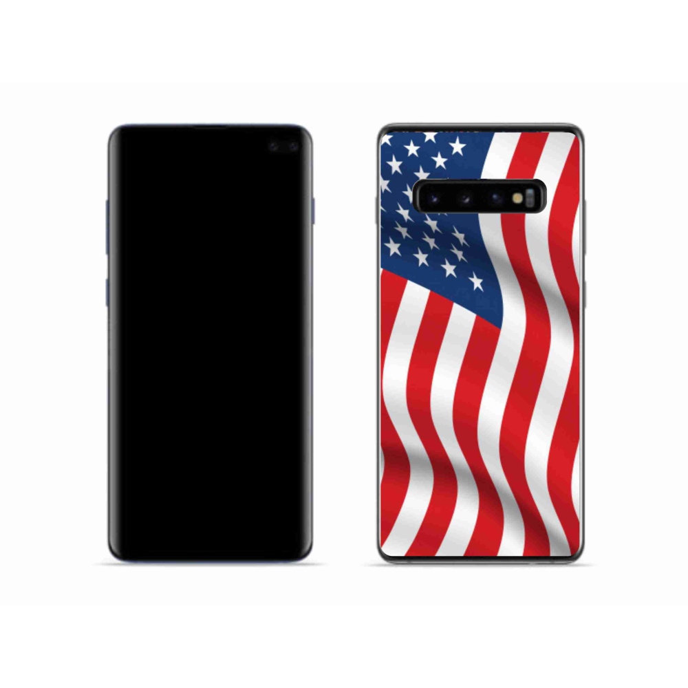 Gél borítás mmCase Samsung Galaxy S10 - amerikai zászlóhoz