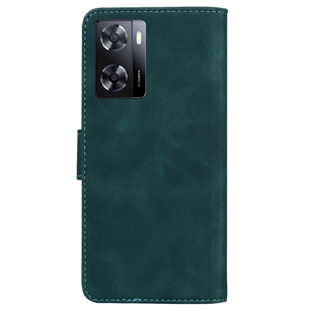 Tárcás könyvtáska Realme Narzo 50-hez - zöld