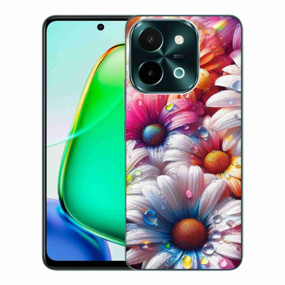 Zselés borító mmCase a Vivo Y28-hoz - színes margaréták