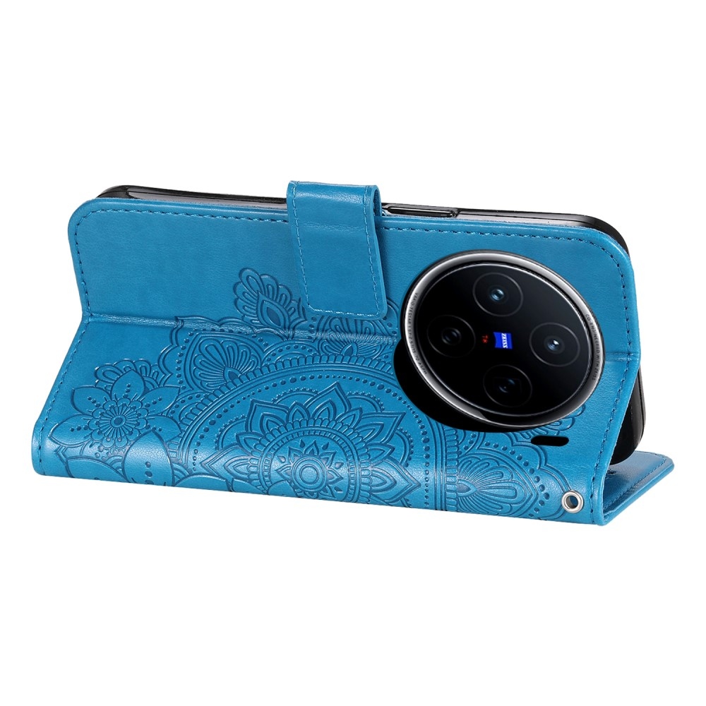 Mandala könyv tok a Vivo X200 5G készülékhez - kék