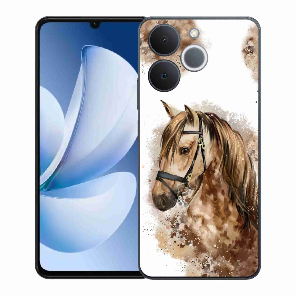 Zselés borítás mmCase a Realme Note 70T készülékhez - barna rajzfilm ló