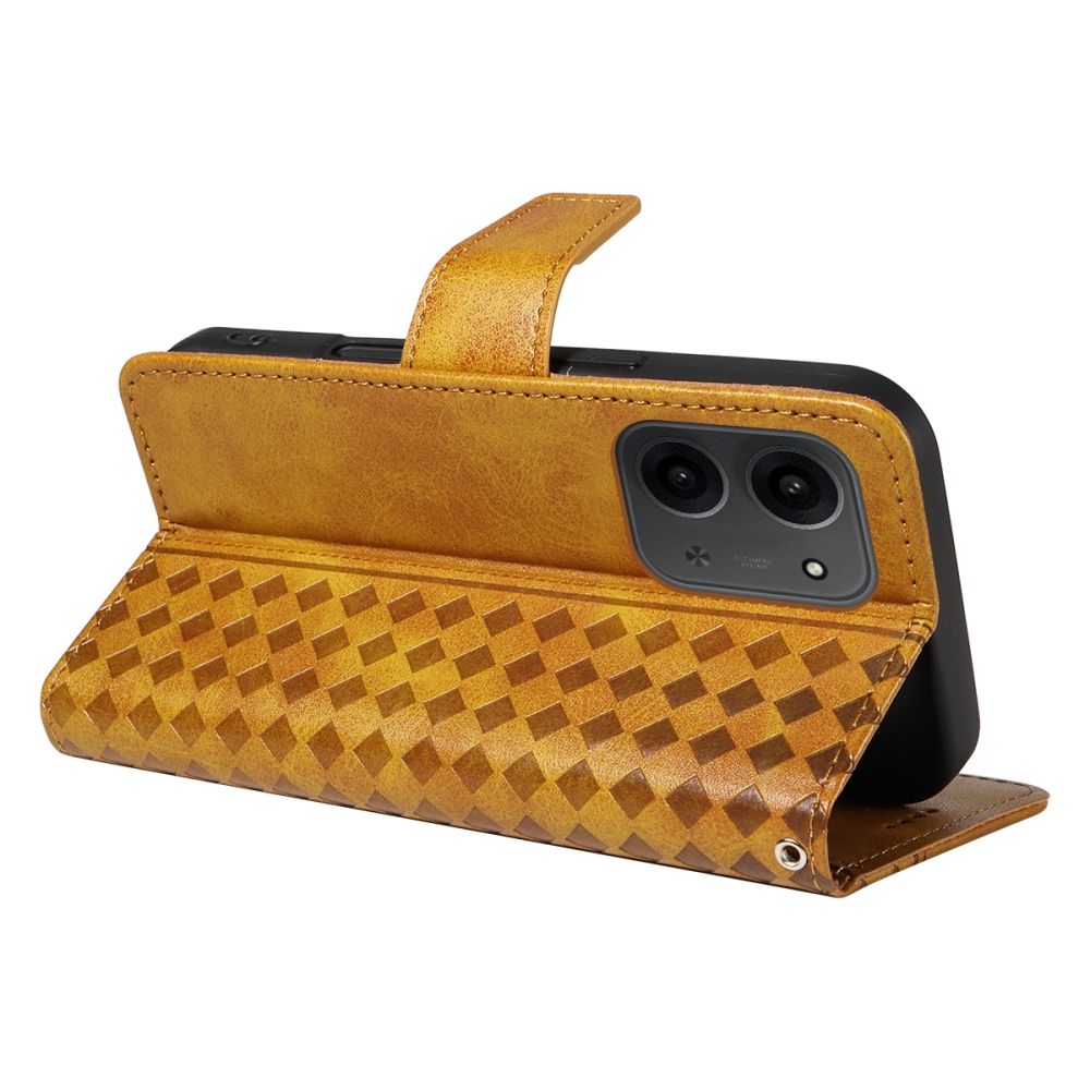 Rácsos könyvtáska Xiaomi Redmi 15C 4G/5G (173mm) - sárga