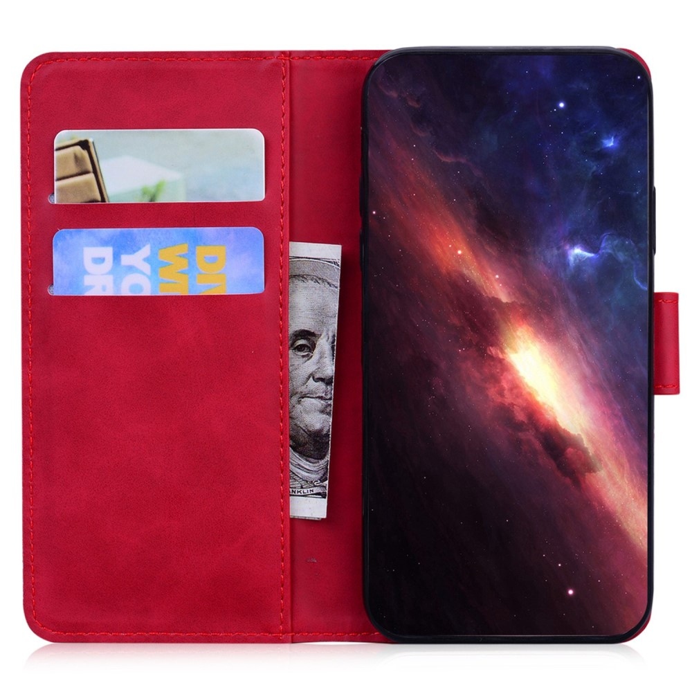 Tárcás könyvtáska Realme Narzo 50-hez - piros