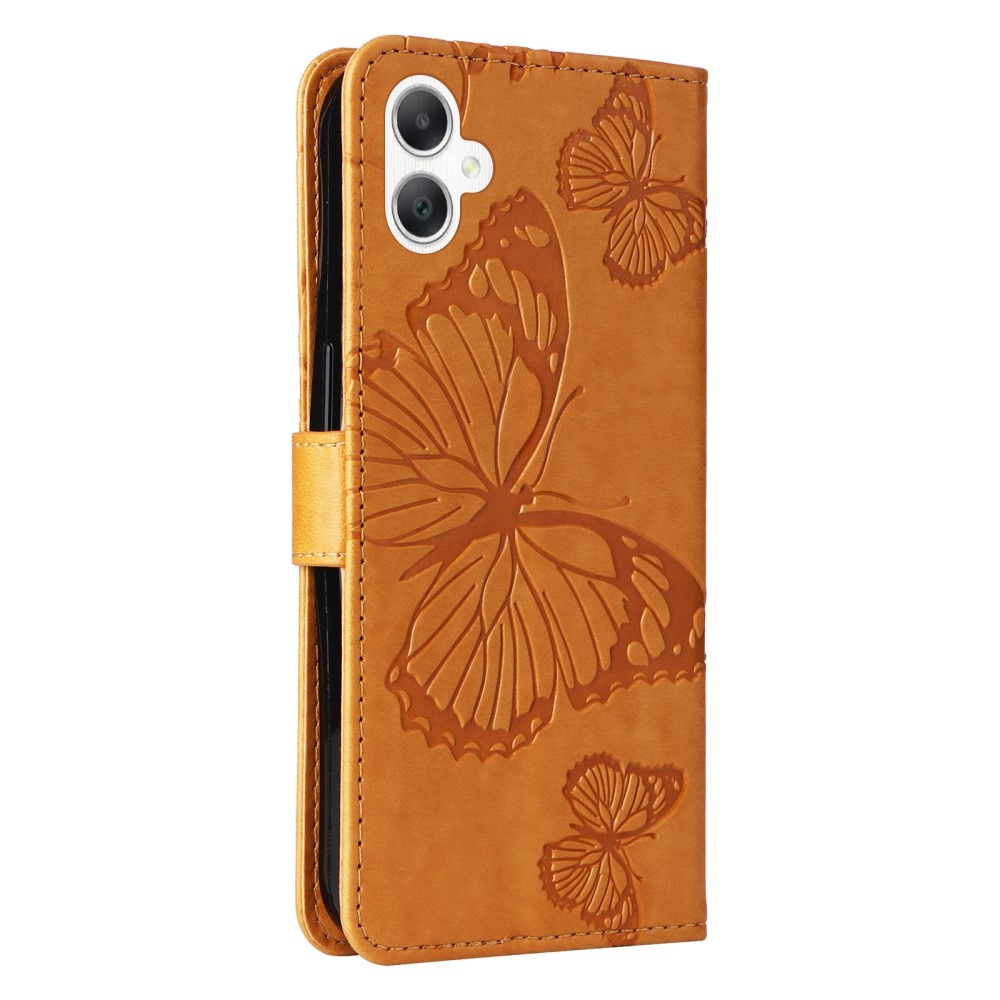 Nagy pillangó könyv tok Samsung Galaxy A06 4G készülékhez - sárga